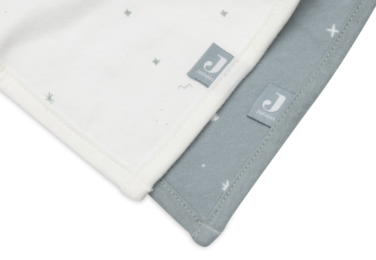 Bavete din bumbac set de 2 bucati, Twinkling Sea Green Jollein [2]