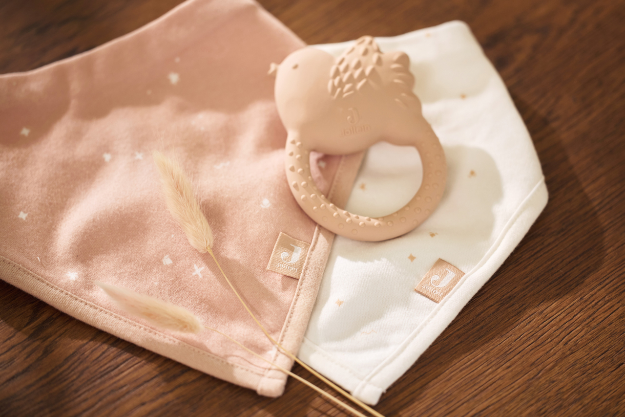 Bavete din bumbac set de 2 bucati, Twinkling Wild Rose Jollein [7]