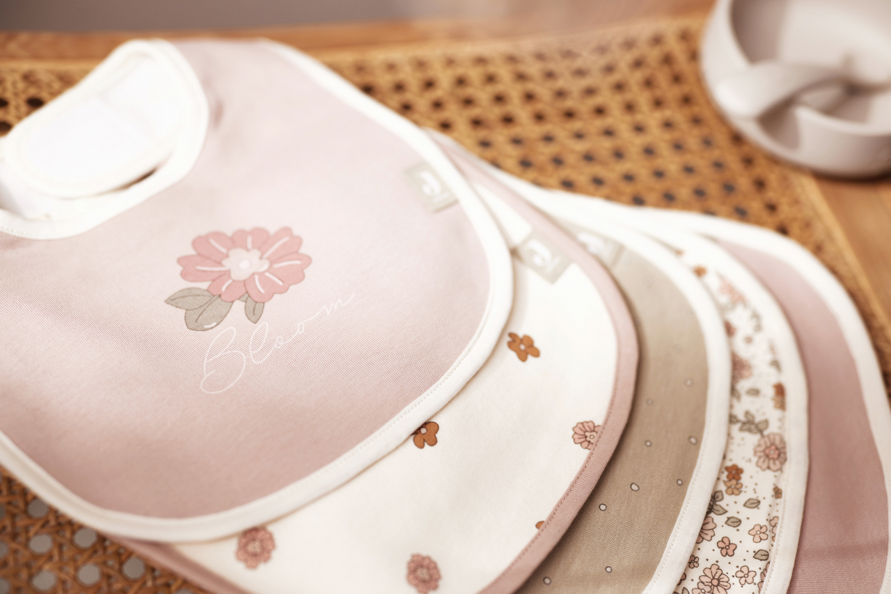 Bavete bebeluși impermeabile set 5 bucati, Retro Flowers Jollein [8]