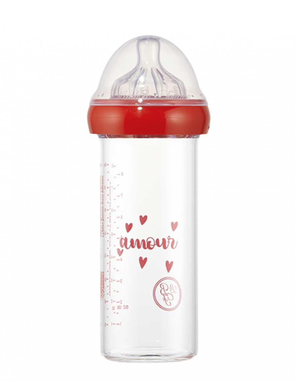 Biberon din sticla anti-colici, anti-reflux 240 ml Tetină 0 luni+ Amour Le Biberon Francais – [1]