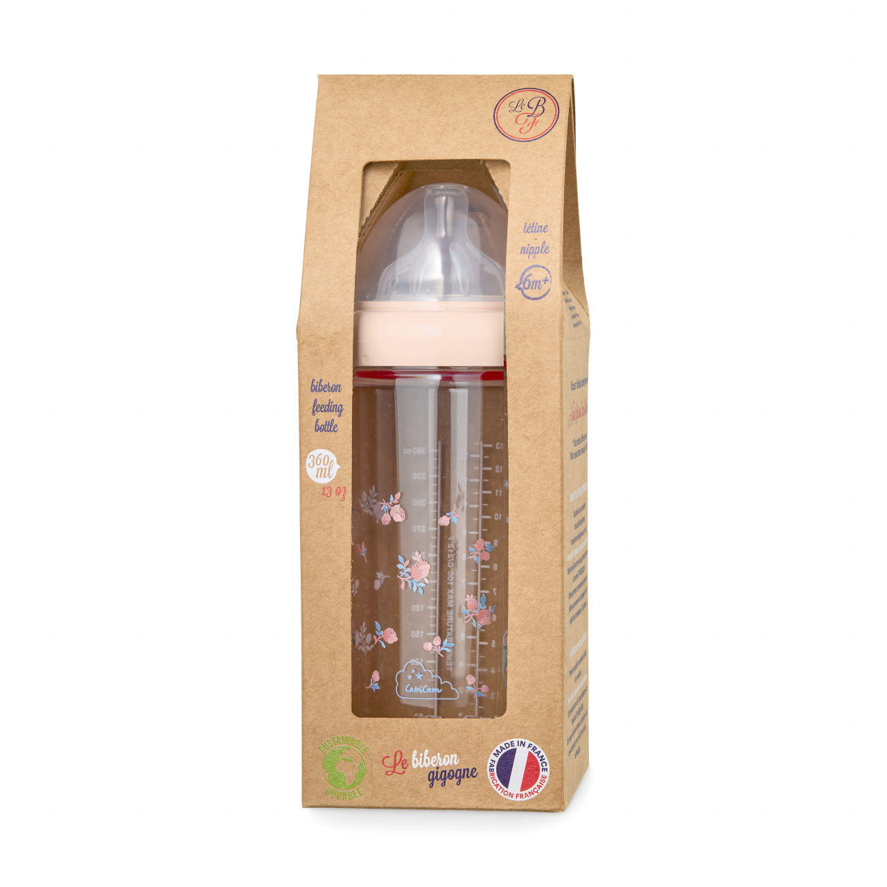 Biberon Le Biberon Francais Cam Cam Berries 360 ml, anti colici tetină + 6 luni [2]
