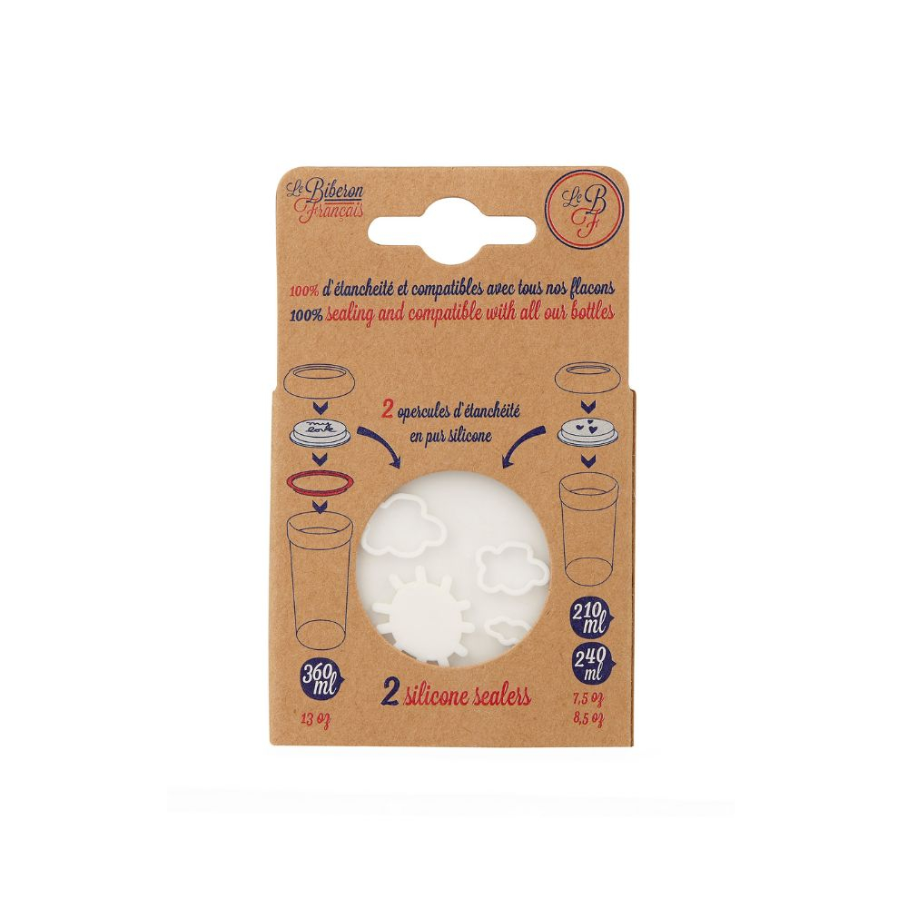 Capace din silicon pentru biberoane Nuages-Amour set 2 buc Le Biberon Francais [6]