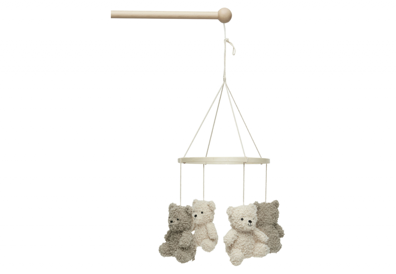 Carusel decorativ pentru pătuț bebeluși cu ursuleți Teddy Bear Olive Green Naturel Jollein [2]