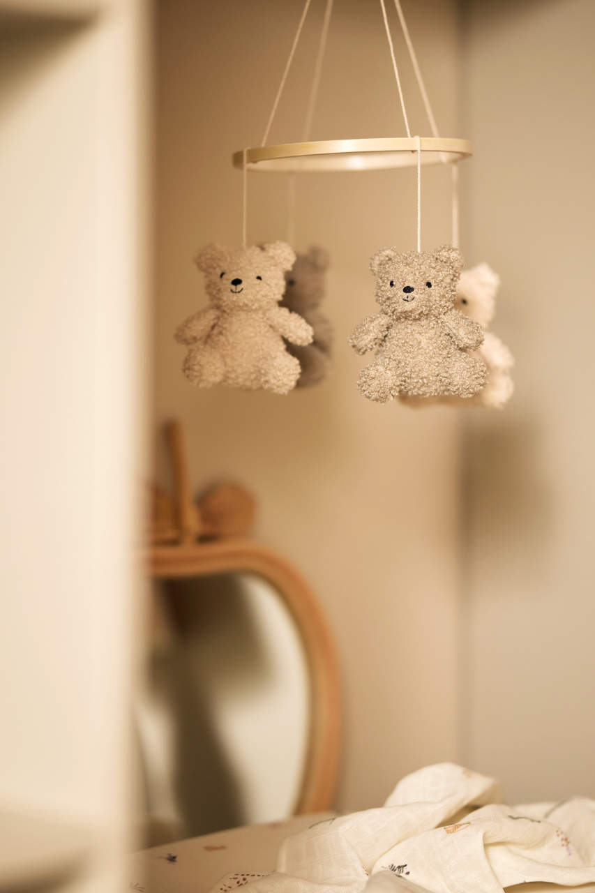 Carusel decorativ pentru pătuț bebeluși cu ursuleți Teddy Bear Olive Green Naturel Jollein [6]
