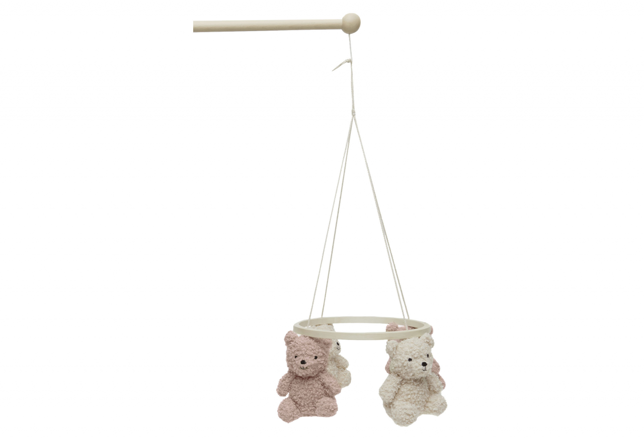 Carusel decorativ pentru pătuț bebeluși cu ursuleți Teddy Bear Wild rose Jollein [2]