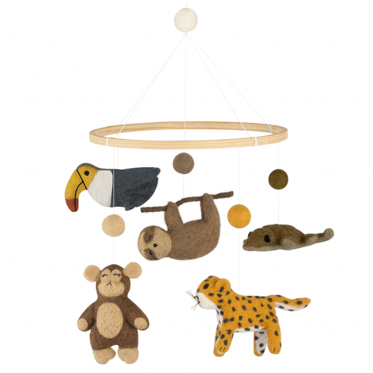 Carusel decorativ pentru pătuț bebeluși cu animale Jungle [1]