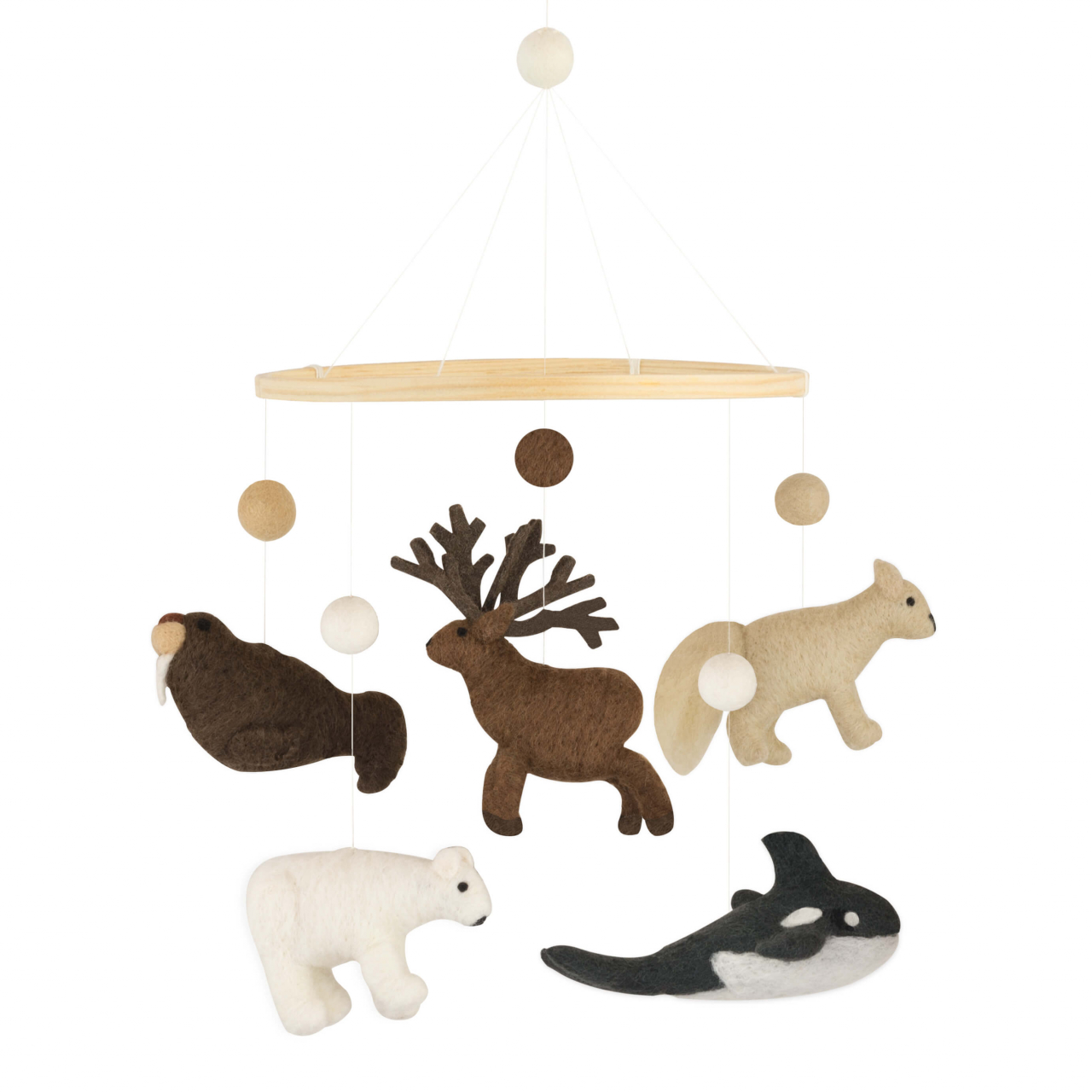 Carusel decorativ pentru pătuț bebeluși cu animale polare Antarctica [1]