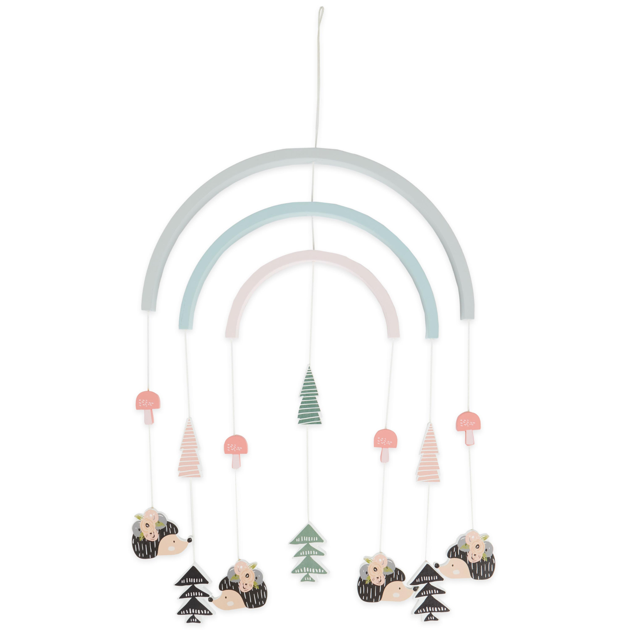 Carusel din lemn pentru pătuț bebeluși Bieco cu arici și elemente din natură [2]