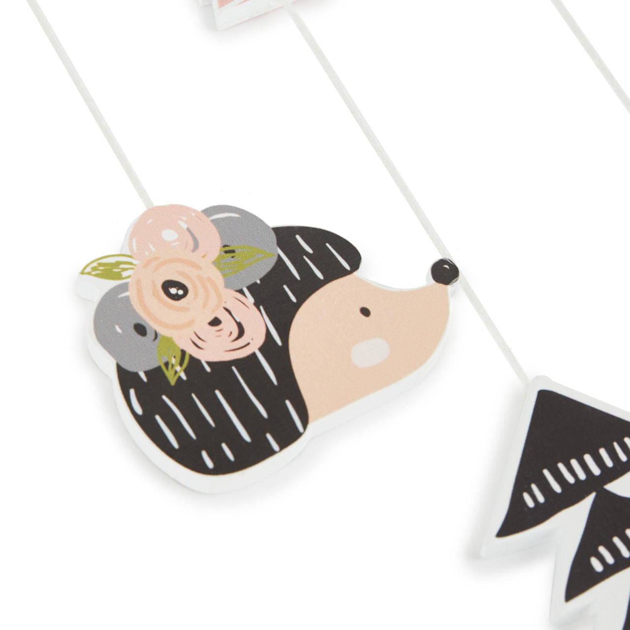 Carusel din lemn pentru pătuț bebeluși Bieco cu arici și elemente din natură [3]