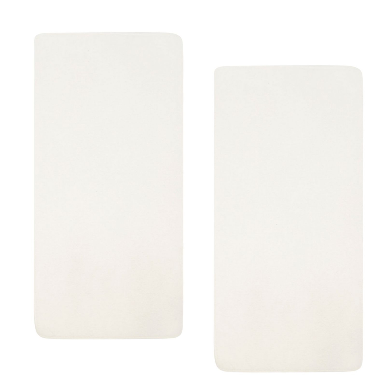 Cearceaf pentru pătuț din bumbac 120 x 60 cm - set 2 bucati - Ivory Jollein [1]
