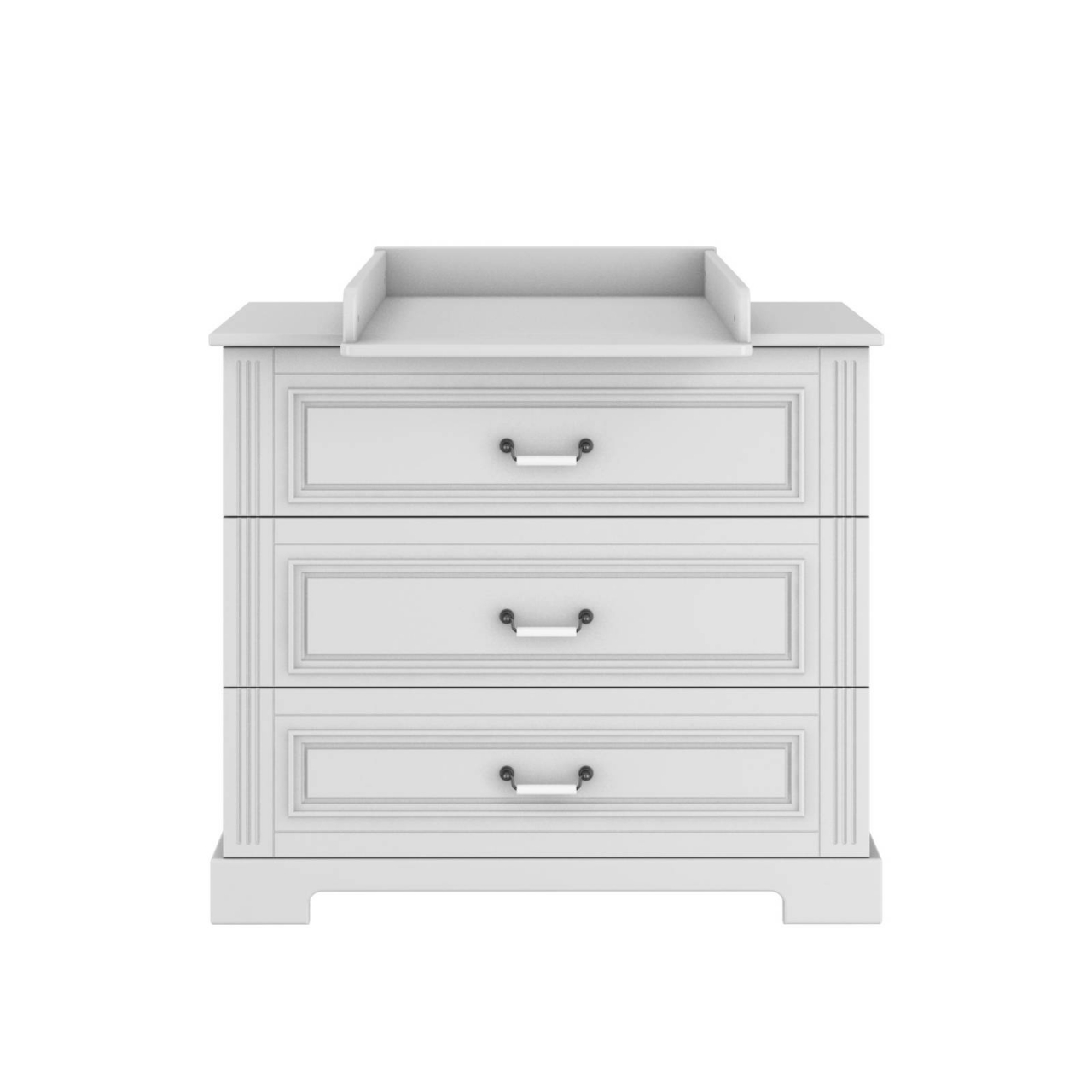 Comoda eleganta alba Ines cu 3 sertare, MDF [5]