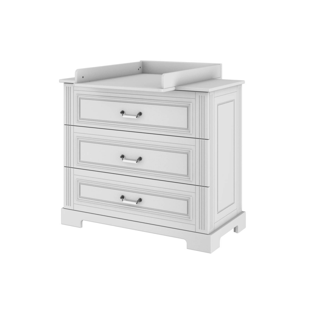 Comoda eleganta alba Ines cu 3 sertare, MDF [6]