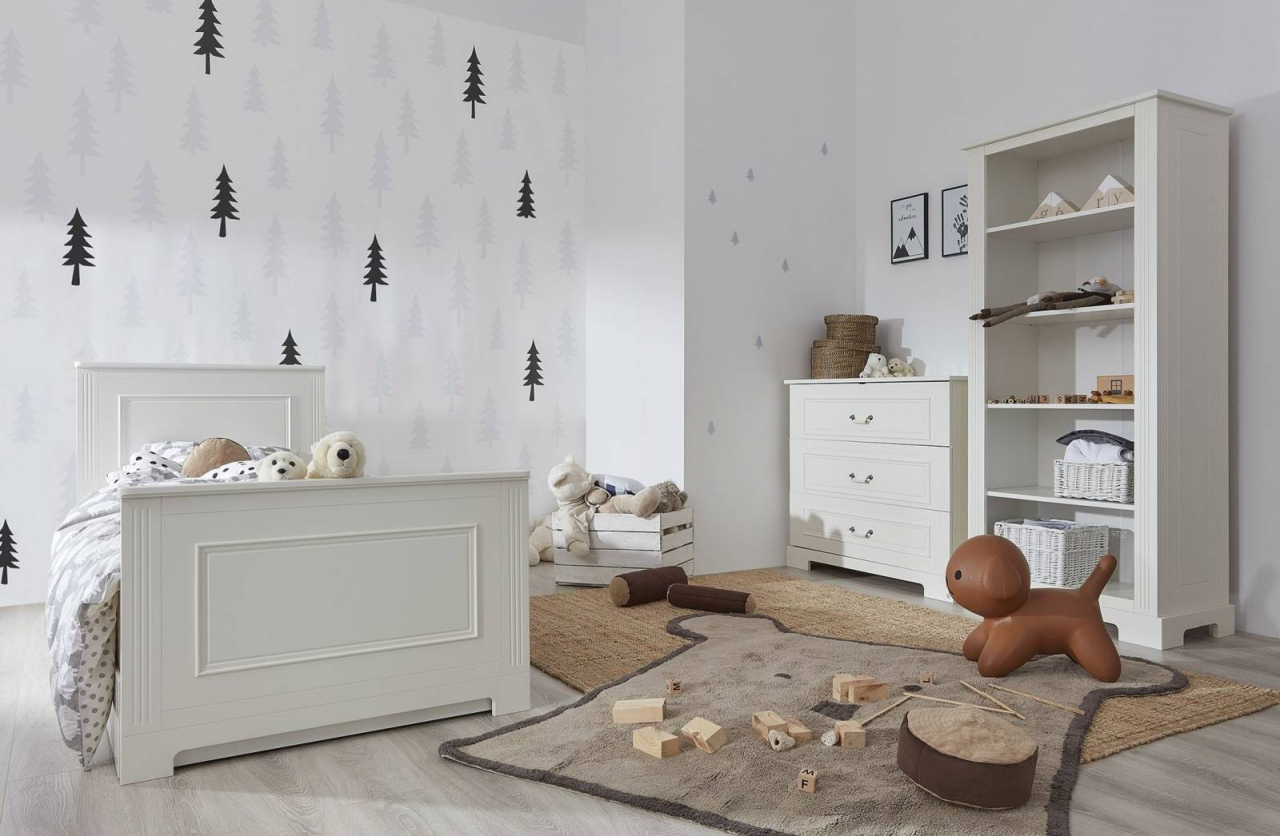 Comoda eleganta alba Ines cu 3 sertare, MDF [4]