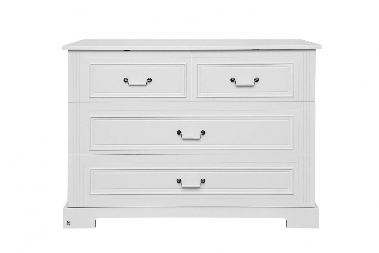 Comoda eleganta alba Ines cu 4 sertare, MDF [4]