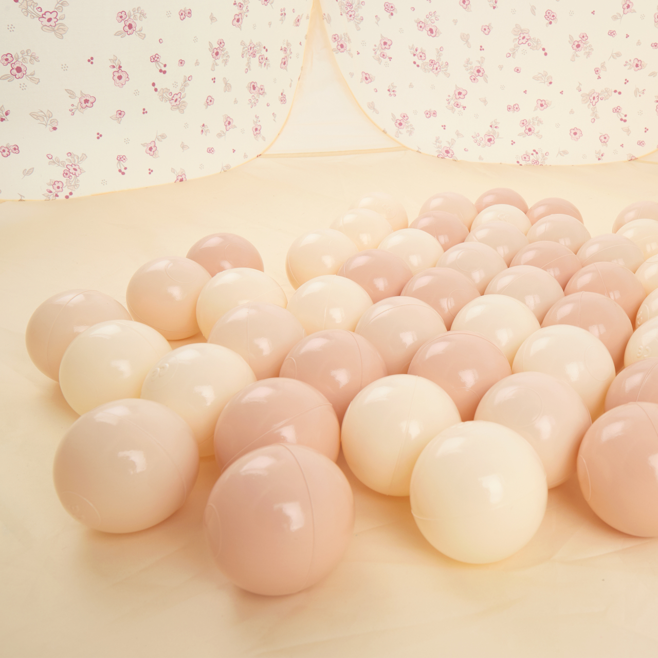 Cort de joacă pentru copii cu 50 bile Vintage Flowers Bieco [3]