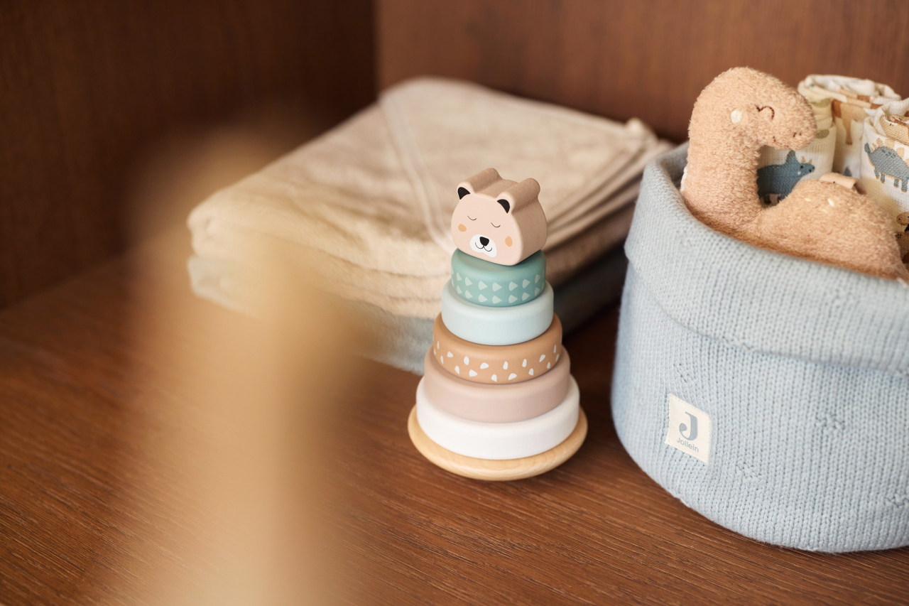 Coș de depozitare Cozy Knit Sea Green Jollein pentru comoda din camera copilului [7]