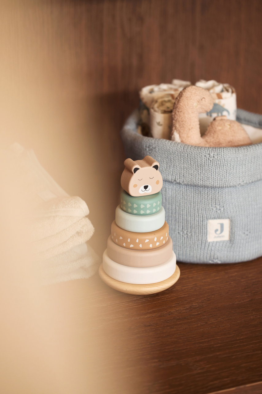 Coș de depozitare Cozy Knit Sea Green Jollein pentru comoda din camera copilului [4]