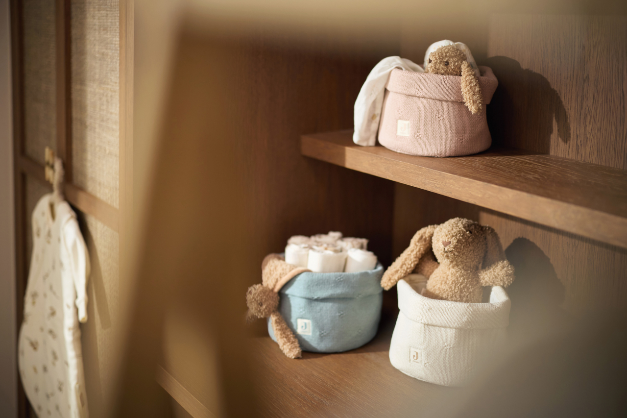 Coș de depozitare Cozy Knit Sea Green Jollein pentru comoda din camera copilului [5]