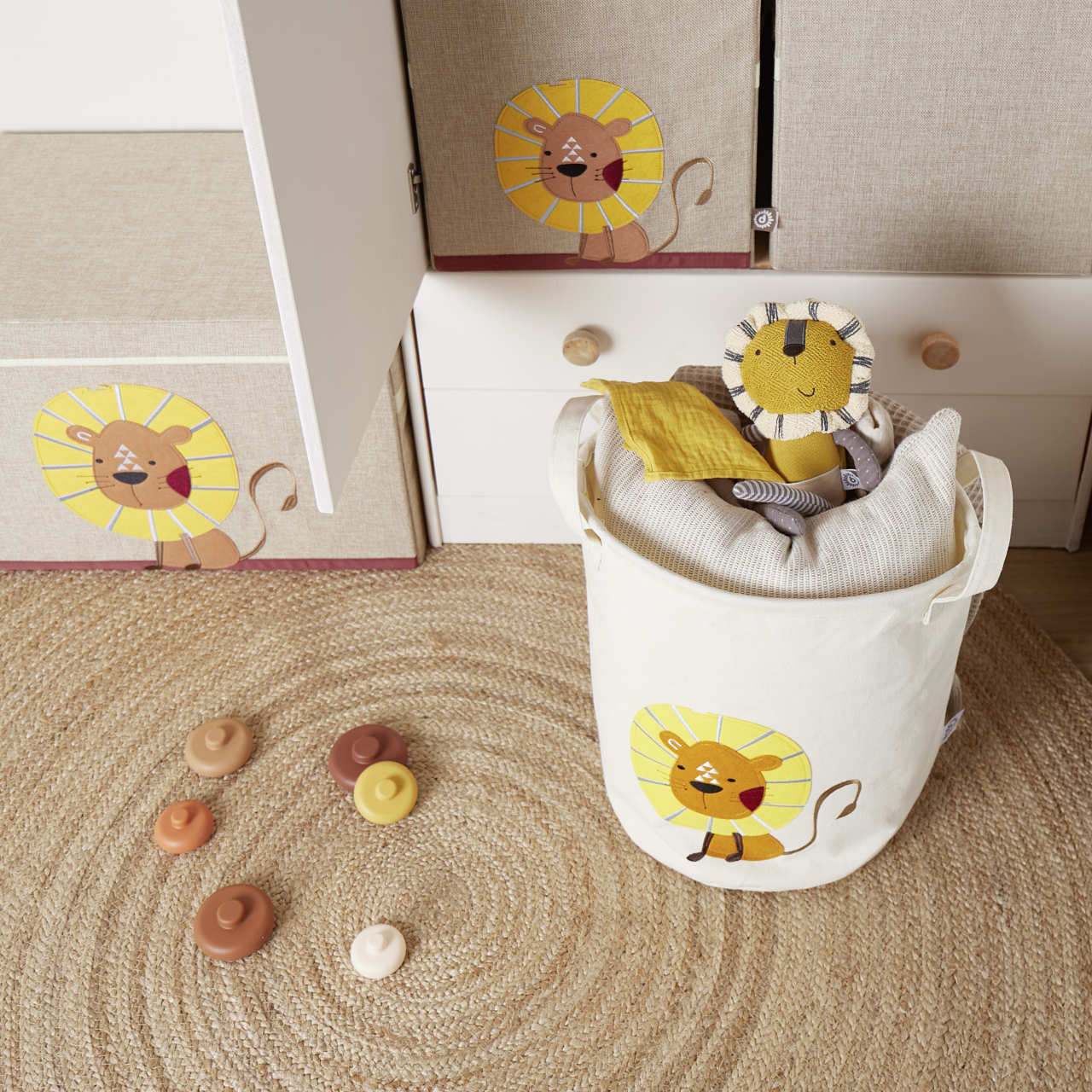 Coș depozitare pentru camera copiilor leu Lion Bieco [6]