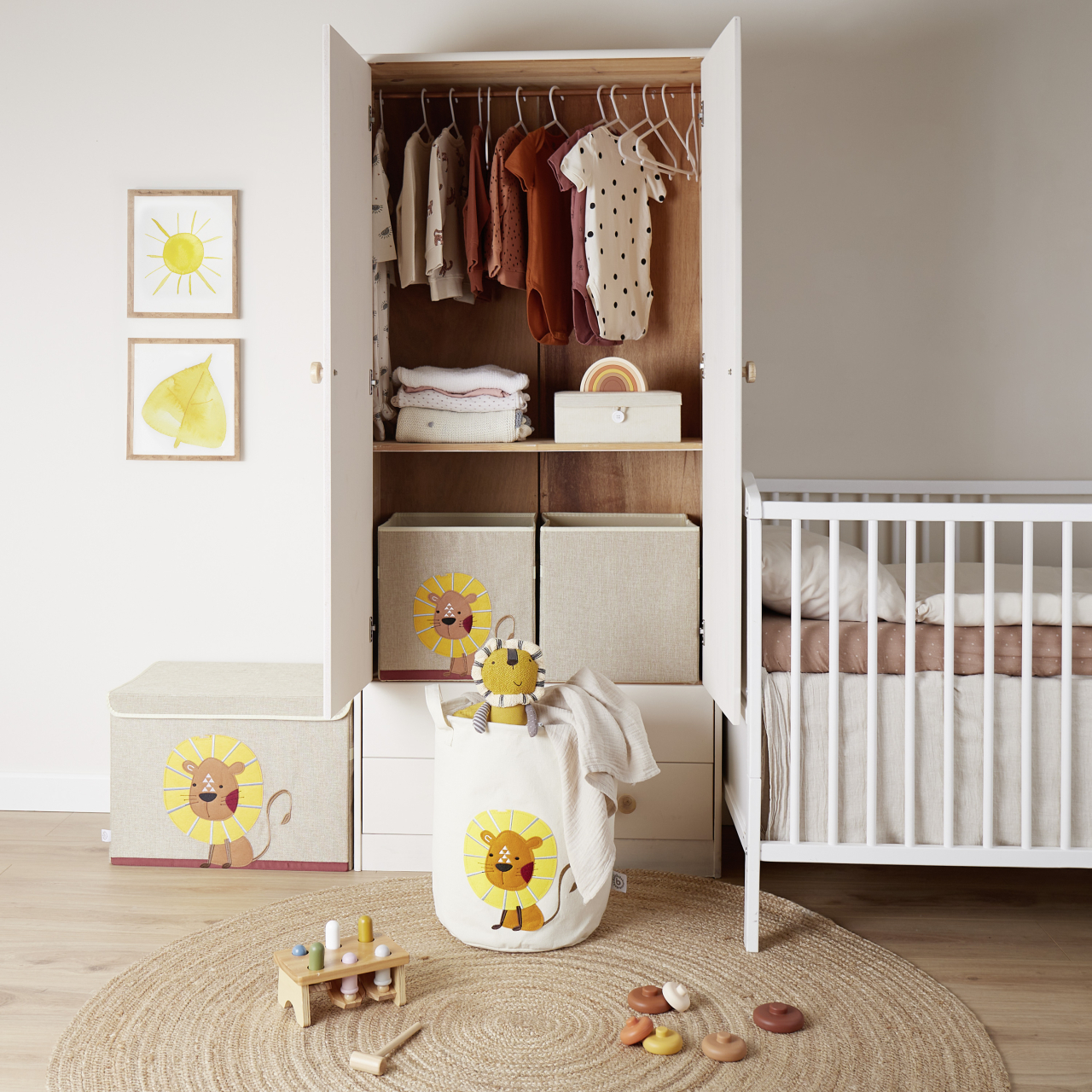 Coș depozitare pentru camera copiilor leu Lion Bieco [4]