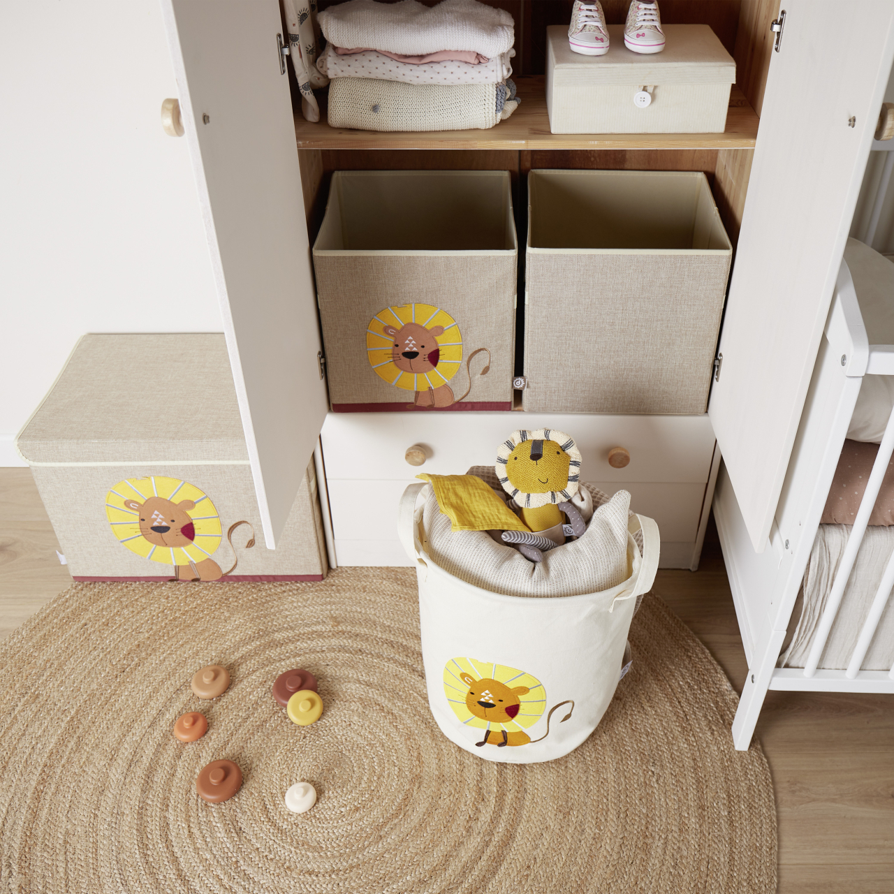 Coș depozitare pentru camera copiilor leu Lion Bieco [7]