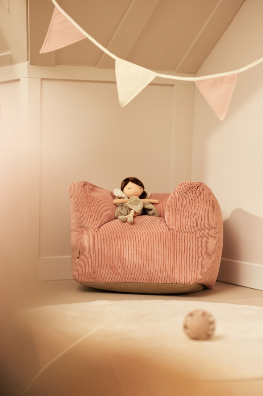 Fotoliu pentru copii Beanbag Corduroy Wild Rose Jollein [4]