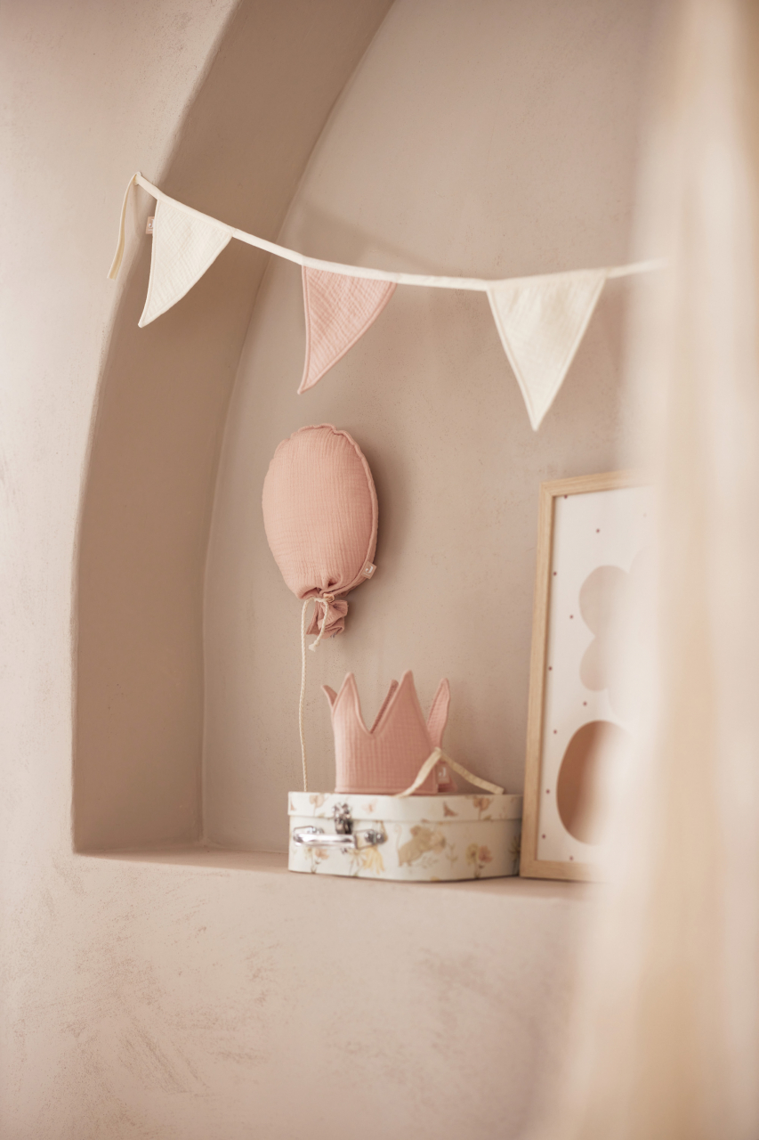 Ghirlandă decorativă din bumbac muselină - Roz Ivory - Jollein [2]
