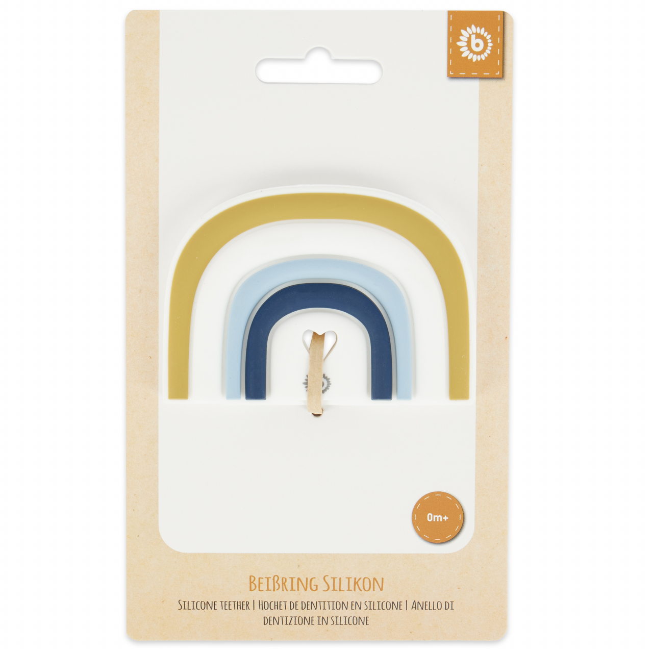 Jucărie pentru dentiție din silicon Curcubeu albastru Bieco [4]