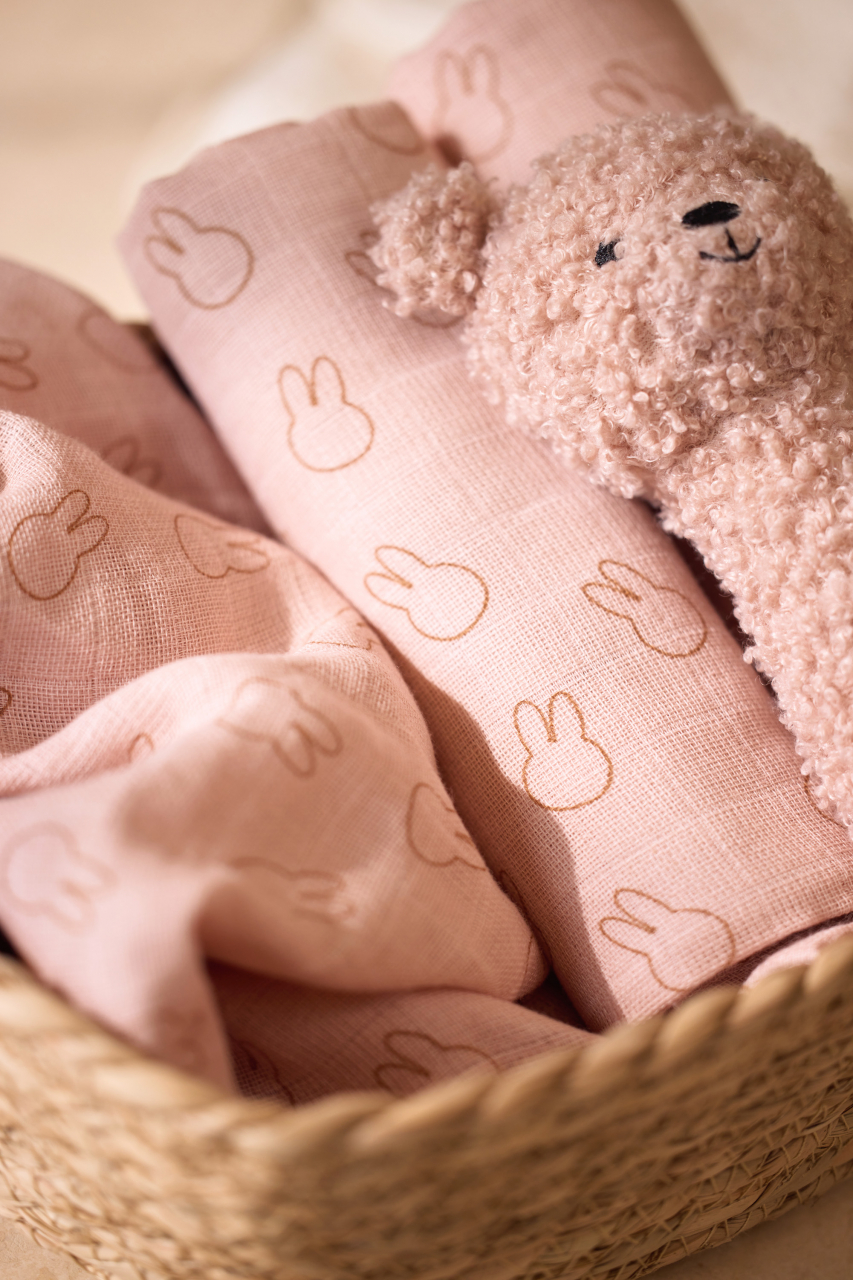 Jucărie zornăitoare ursuleț Teddy Bear roz Wild rose Jollein [3]