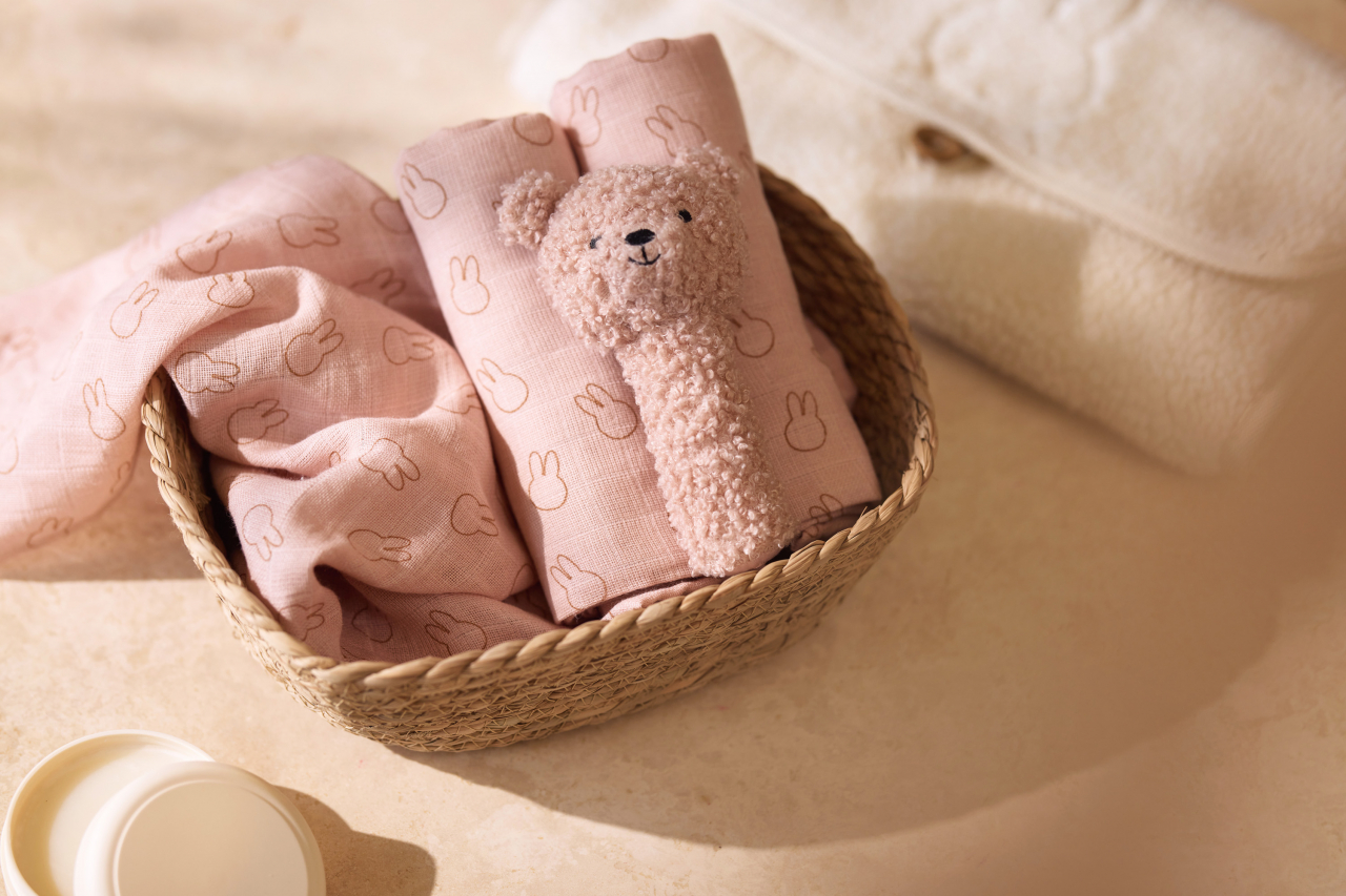 Jucărie zornăitoare ursuleț Teddy Bear roz Wild rose Jollein [2]