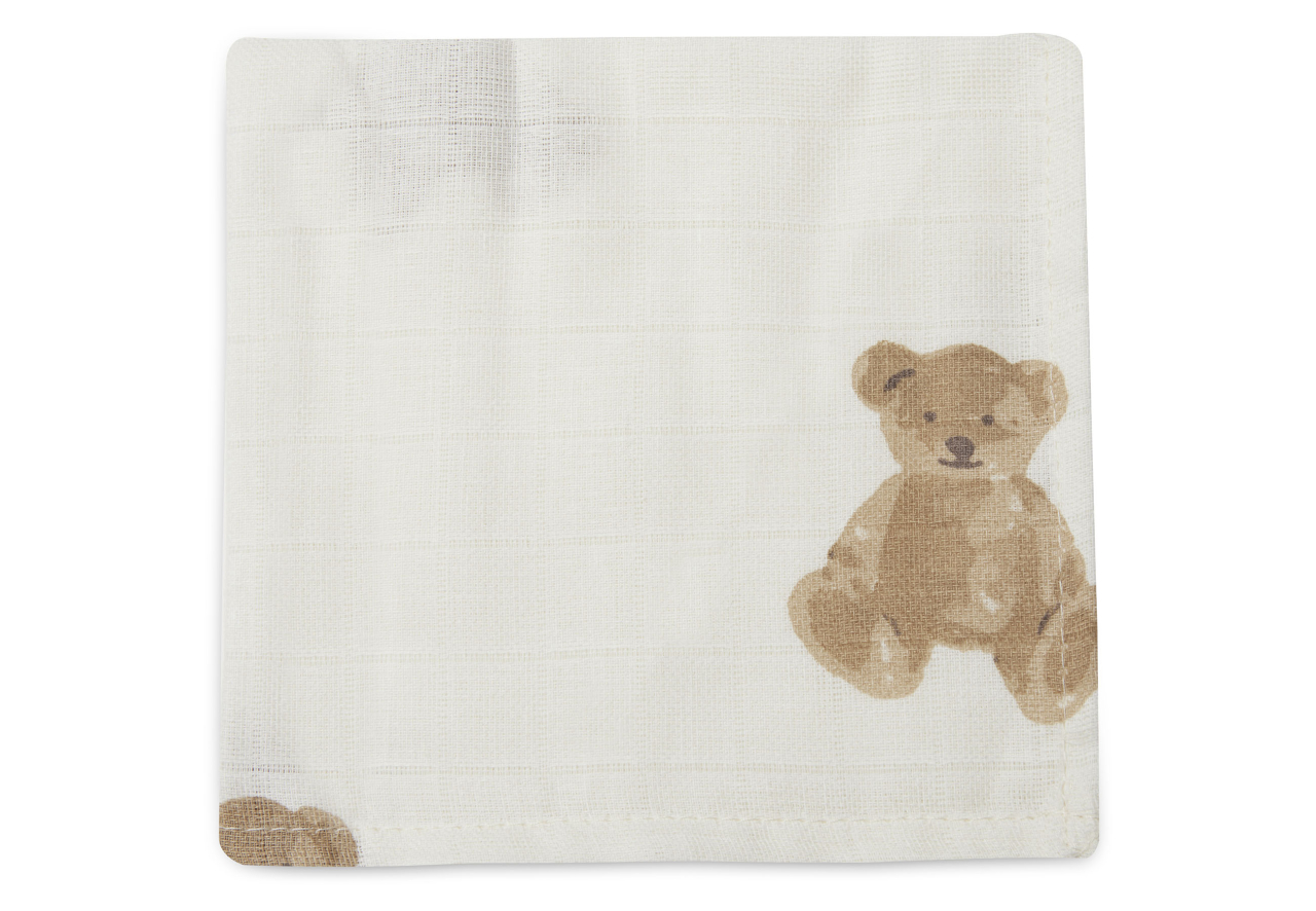 Lavete bebeluși muselină bumbac Teddy Bear Jollein 31x31 cm | Mi Bebe [3]