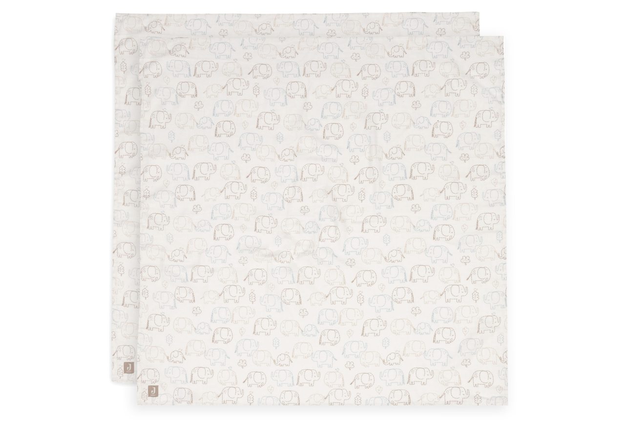 Muselină bebeluși bumbac Oeko-Tex set 2 bucati 115x115 cm On The Go Jollein [1]