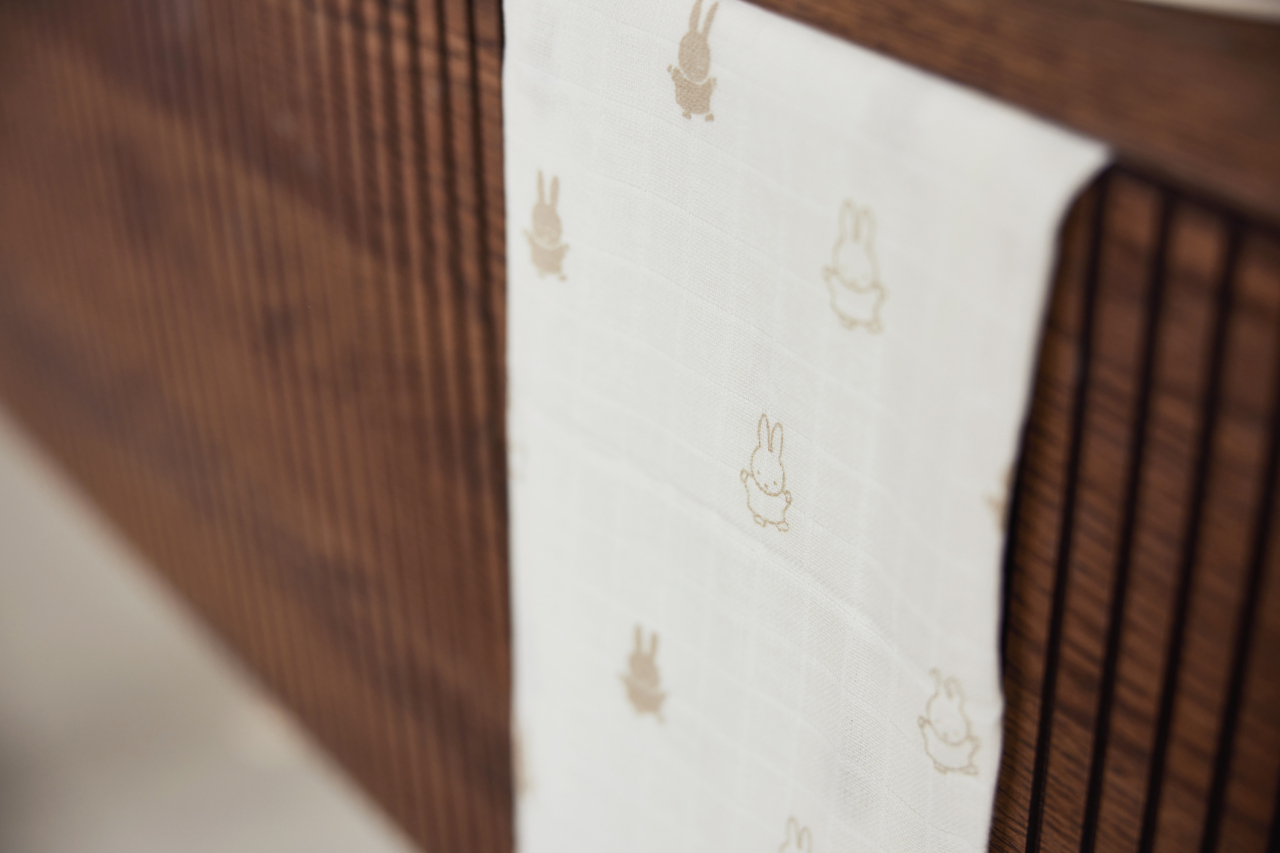 Muselină bebeluși bumbac set 3 bucati 70x70 cm ivory Miffy Jollein [6]
