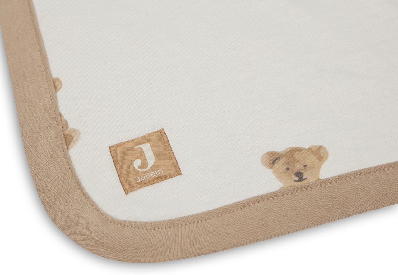 Pătură bebeluși din bumbac organic 100x75 cm, imprimeu Teddy Bear Jollein [3]