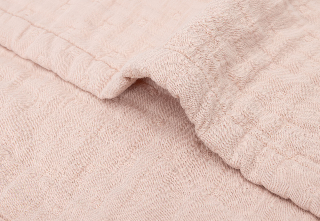 Pătură bebeluși din muselină bumbac organic 100x75 cm Jacquard Wild Rose Jollein [6]
