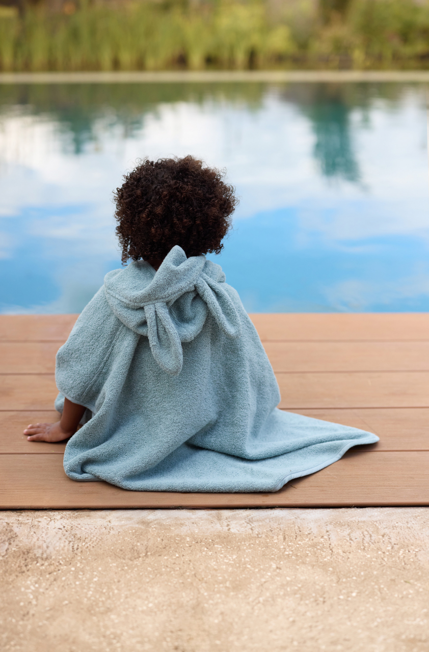 Poncho de baie din terry pentru copii – nuanța Sea Green | Jollein [5]