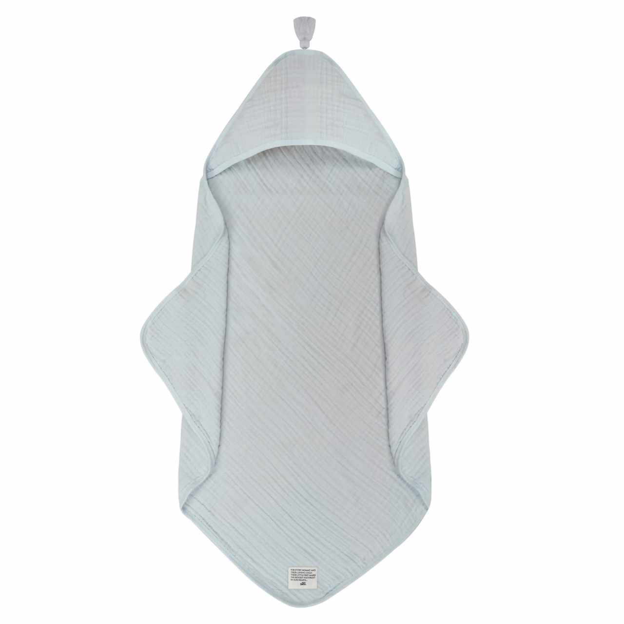 Prosop cu gluga din bumbac 100% organic, Cashmere Blue [1]