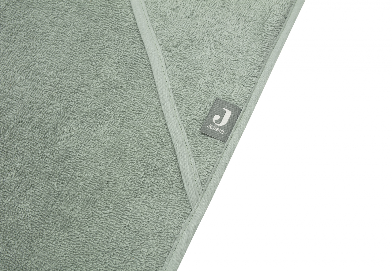 Prosop cu glugă din bumbac 100%, verde Green Ash Jollein [4]