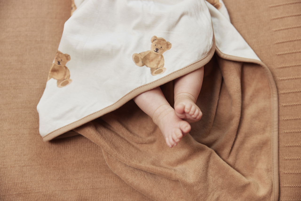 Prosop bebeluși cu glugă din bumbac organic 100% Teddy Bear Jollein [8]