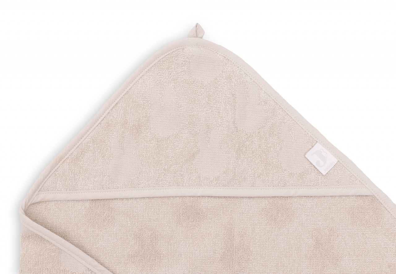 Prosop bebeluși cu glugă din bumbac terry 75x75 cm Miffy Jacquard Nougat Jollein [3]