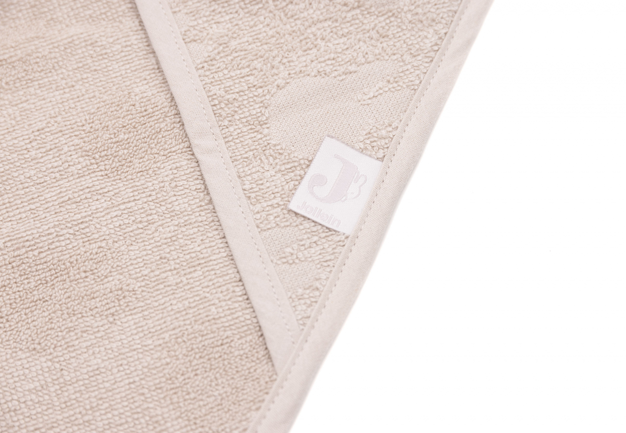 Prosop bebeluși cu glugă din bumbac terry 75x75 cm Miffy Jacquard Nougat Jollein [4]