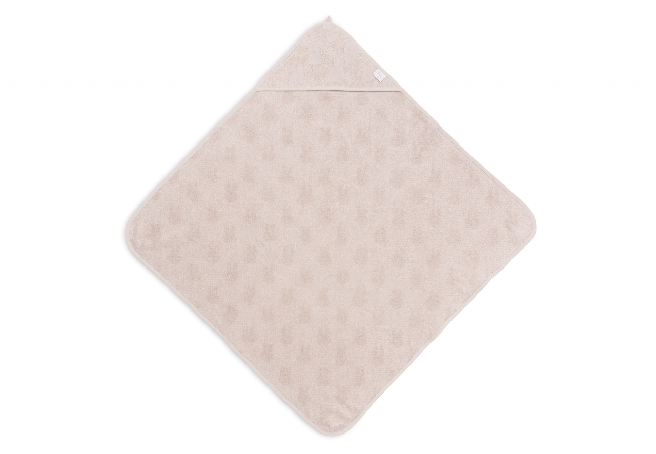 Prosop bebeluși cu glugă din bumbac terry 75x75 cm Miffy Jacquard Nougat Jollein [5]