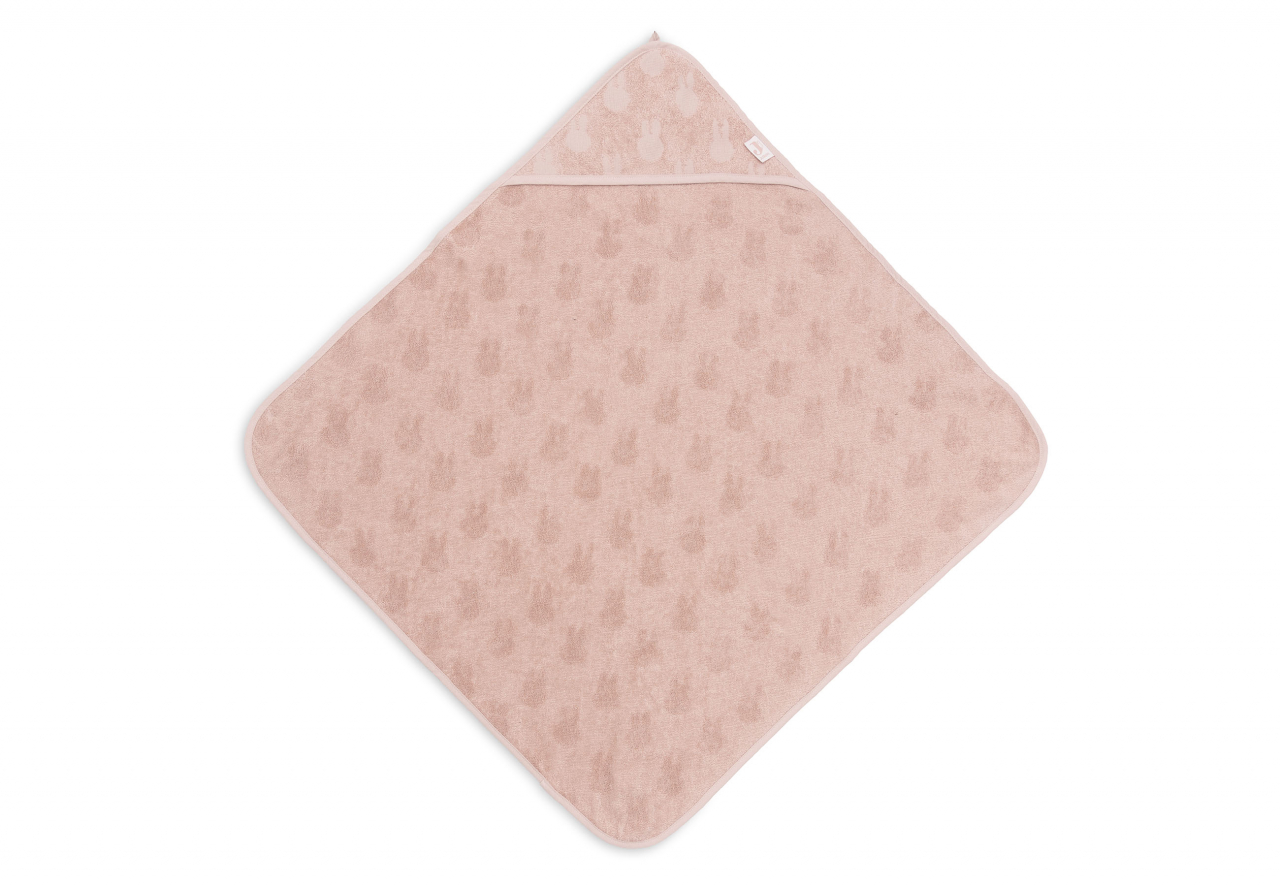 Prosop bebeluși cu glugă din bumbac terry 75x75 cm Miffy Jacquard Wild Rose Jollein [5]