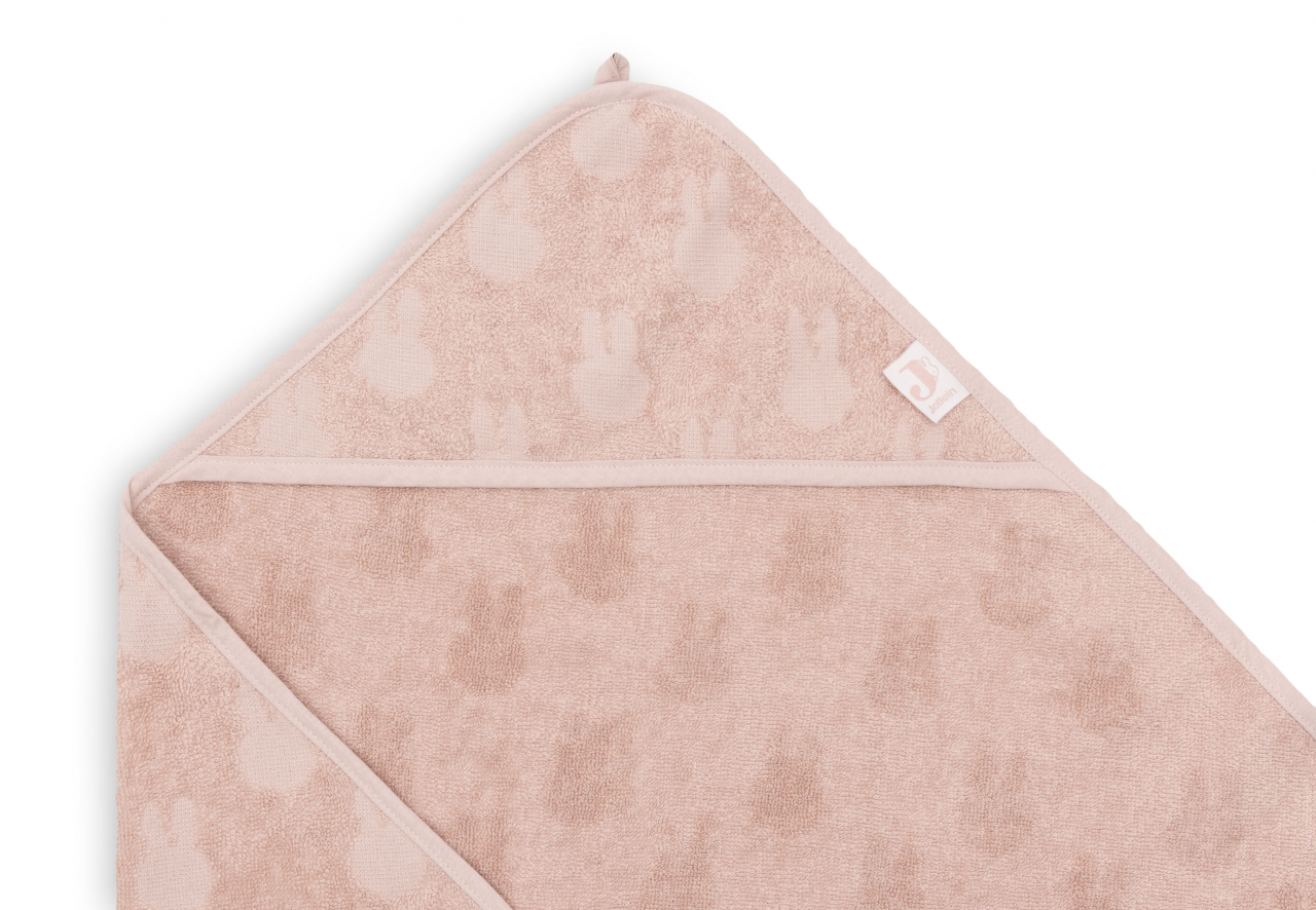 Prosop bebeluși cu glugă din bumbac terry 75x75 cm Miffy Jacquard Wild Rose Jollein [3]