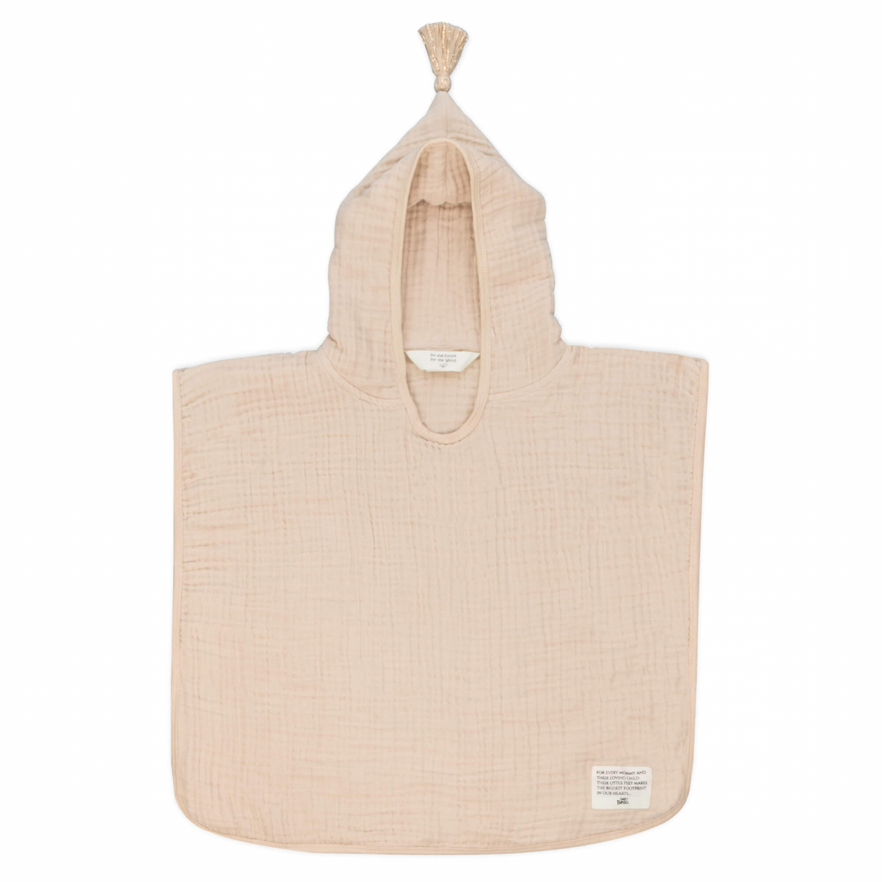 Prosop de baie tip poncho din bumbac 100% organic, Almond [1]