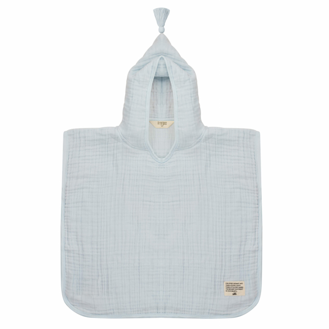 Poncho baie din bumbac 100% organic, Cashmere Blue [1]