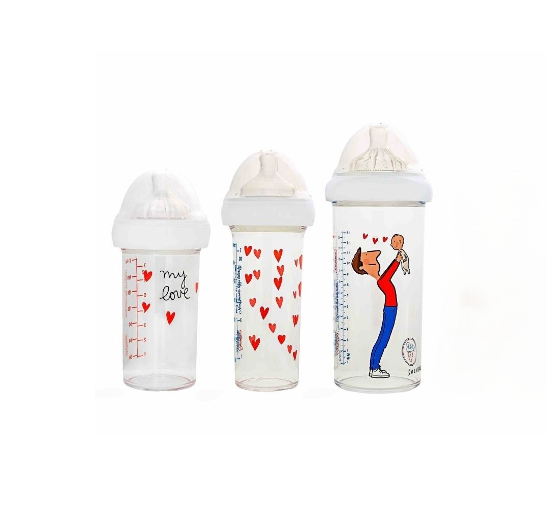 Set 3 biberoane anti-colici 210 ml, 210 ml, 360 ml Papa Bebe Le Biberon Francais [1]