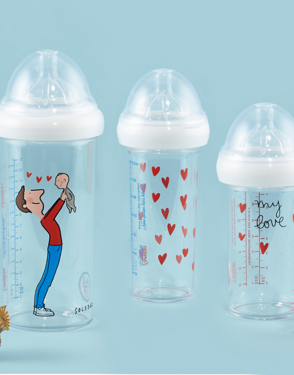 Set 3 biberoane anti-colici 210 ml, 210 ml, 360 ml Papa Bebe Le Biberon Francais [4]