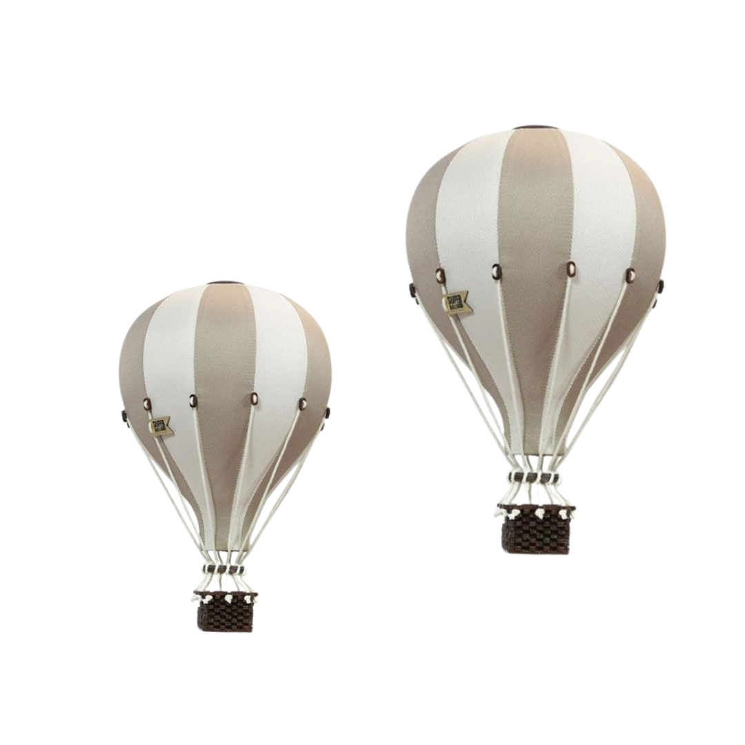 Set baloane decorative cu aer cald bej auriu 28 cm + 33 cm [1]