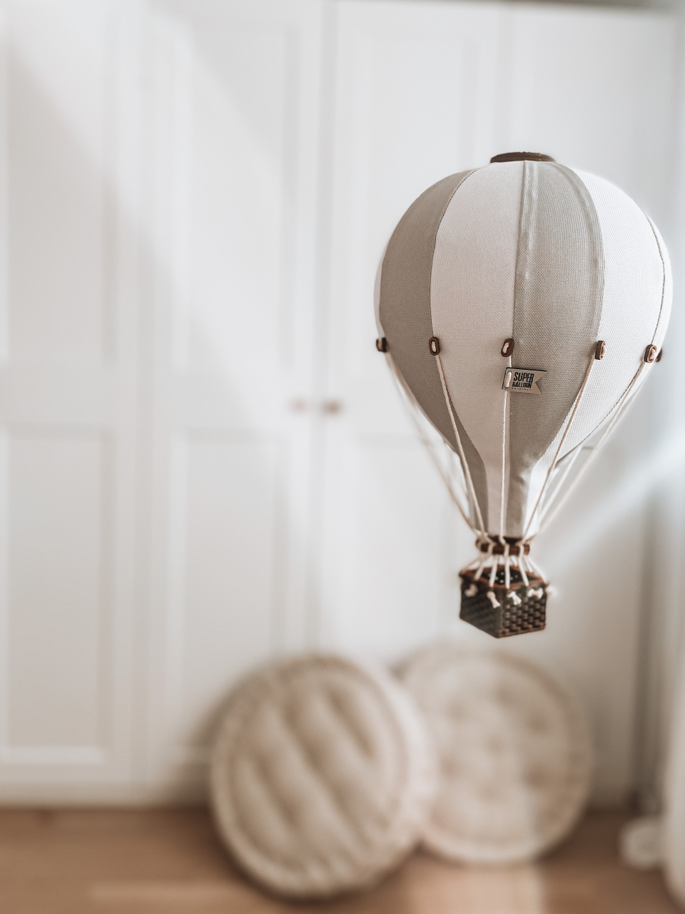 Set baloane decorative cu aer cald gri, 28 cm și 33 cm | Decor cameră copil [3]